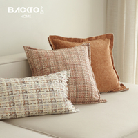 Home Dekorative Wolle Jacquard Sofa Lenden kissen Kissen bezug Modern Luxury Check Plaid rechteckigen Kissen bezug Wohnzimmer