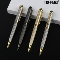 Stylo à bille en métal de luxe, classique, élégant, coûteux, avec logo personnalisé, pour le bureau et les affaires