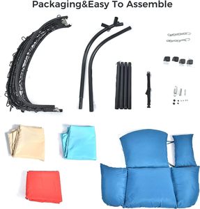 Sân vườn ngoài trời đồ nội thất treo Patio đu ghế ban công Swing Treo Giỏ ghế đu cánh tay ghế - Product Image 5
