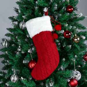 <span class=keywords><strong>Bas</strong></span> de Noël tricotés classiques 2 pièces en boîte, adaptés aux vacances en famille, cadeaux et décorations de fête de Noël - Product Image 3