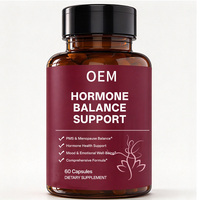 Soutien à l'équilibre hormonal 60 capsules Complément alimentaire Formule personnalisée Marque privée pour femmes