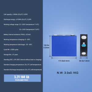 بطاريات ليثيوم فوسفات LIFEPO4 EVE <span class=keywords><strong>3.2</strong></span> فولت 160 أمبير لحزم 12 فولت 160 أمبير ساعة و48 فولت و74 فولت، بطاريات للعاكس المنزلي وسيارات الجولف والرافعات الشوكية الكهربائية - Product Image 3