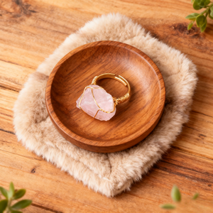 خواتم من الأحجار الخام الطبيعية غير المنتظمة قابلة للتعديل مصنوعة يدويًا للبيع بالجملة، خواتم من الأحجار الخام الذهبية للشفاء بالكريستال - Product Image 3