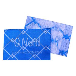 Étiquettes tissées personnalisées avec logo coloré et nom, étiquettes souples coupées à la droite pour vêtements - Product Image 2