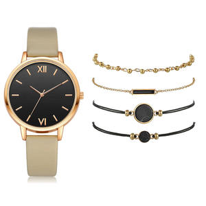 Conjunto de pulsera de cadena personalizada para <span class=keywords><strong>mujer</strong></span>, reloj de diseño de moda promocional, venta al por mayor - Product Image 5