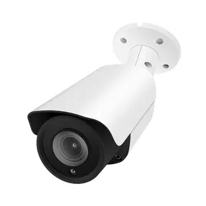 كاميرا رؤية ليلية فيديو بالأبيض والأسود بإضاءة تحت الحمراء مدمجة PoE بدقة 12 ميجابكسل CCTV IP