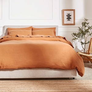 Wholesale Custom 100% Pure Flax Washed Linen <b>Bedding</b> Set for Hotel Duvet Cover Set <b>Bedding</b> <b>Sheets</b> for Wedding - Product Image 3