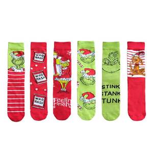 Chaussettes en tricot créatives <span class=keywords><strong>de</strong></span> Noël, motif <span class=keywords><strong>Grinch</strong></span>, tendance, décorations pour couples - Product Image 3