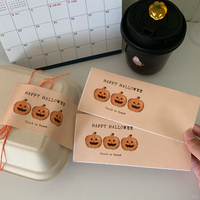Autocollants personnalisés pour Halloween, enveloppants et autocollants pour boîtes à biscuits, étiquettes imprimées pour emballages de cadeaux, boîtes à friandises de boulangerie