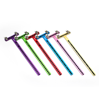 Decut Archery – Équerre carrée en aluminium noir, rouge et bleu pour la mesure du tir à l'arc