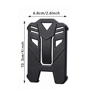 Cuerda de acero curvada negra con hebilla de fácil extracción y juego de soporte vertical para tarjetas, mosquetón negro para tarjetas de identificación. - Product Image 4