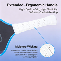 Paleta de Pickleball Estándar USAPA de Material Compuesto - Elección del Atleta, Material Ecológico, Textura Antideslizante, 245g, 40 Orificios, Nylon de 13/16MM