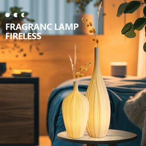 홈 장식 세라믹 꽃병 모양의 테이블 램프 공예 사용자 정의 가정 장식 야간 조명 침대 옆 예술 꽃병 및 야간 조명 - Product Image 1