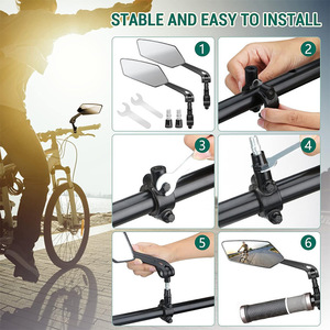 Espejo retrovisor plegable de alta definición para bicicleta de montaña, accesorio de ciclismo para actualización y mejora. - Product Image 5