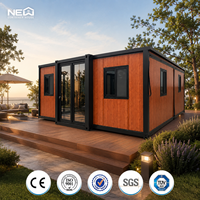 Maison conteneur préfabriquée moderne et extensible de 40/20 pieds, prête à l'emploi, 2, 3, 4 ou 5 chambres, villa préfabriquée, maison portable