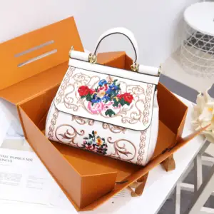 eye-catching party and daily handbags for women embroidery sequined ladies bags luxury female bags top selling factory supply