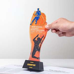 Trophée en Cristal Personnalisé Championnat de Basketball <span class=keywords><strong>Football</strong></span>, Couleurs et Motifs Personnalisables, Récompenses Coupe Trophée en Cristal - Product Image 5