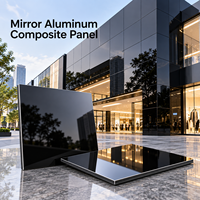 Panneau composite en aluminium miroir bronze sur mesure 3 mm 4 mm pour revêtement de réception de bureau