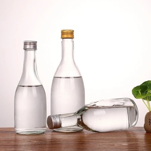 Bouteille en verre personnalisée moderne pour boissons alcoolisées, conteneur de 200 ml, bouteille de vin carrée empilable pour la <span class=keywords><strong>vodka</strong></span> - Product Image 4