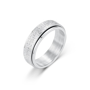 Hot Sale Titanium Steel Frosted <b>Ring</b> Rotatable Decompression Fashion Stainless Steel <b>Couple</b> <b>Ring</b> - Product Image 4