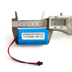 ก้อนแบตเตอรี่2S1P 7.4V 2600mAh 7.4V 11.1V 12V 14.8V 22.2V 18650 2600mAh ก้อนแบตเตอรี่ลิเธียมไอออนแบบชาร์จไฟได้ - Product Image 5