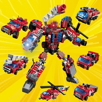 496 pièces 6in1 blocs de construction Robot jouet cadeau ville ingénierie voiture camion constructeur briques jouets pour enfants