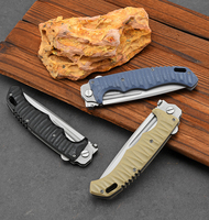 Couteau pliant de poche en gros, lame D2, couteau tactique pliant EDC, couteau de survie pour chasseurs