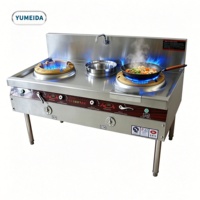 Commercial Kitchen Gas Hob Vertical Wok Burner Double Head Double Tail Fierce Fire Stove for Fast Cooking Service Excellence