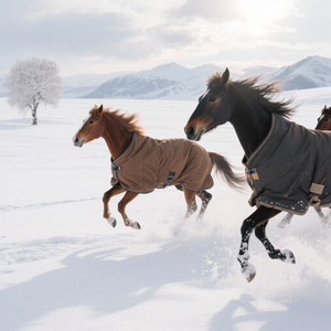 Легкий вес Конный ковер для лошадей, зимний хлопковый комбинированный дышащий конный спорт - Product Image 3