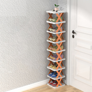 Kolay kurulum ve depolama bağlantısız depolama için yerden tasarruf sağlayan plastik çok katmanlı ayakkabı rafı ayakkabı dolabı - Product Image 2