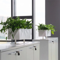 Pots de fleurs décoratifs durables de grande taille en métal pour la décoration de la maison et du bureau