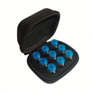 Étui de voyage portable mini à 9 compartiments avec fermeture éclair, design simple, pour flacons de peptides et d'insuline de 3 ml, en matériau EVA - Product Image 3