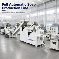 Ligne de production de savonnette miniature 300 kg/h avec extrudeuse pour la fabrication de savon en barre