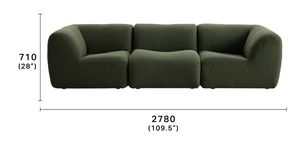 Divano in lino compresso tessuto traspirante salvaspazio - Product Image 3