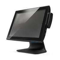 RunTouch RT8800 Layar Sentuh Kapasitif PCAP POS Terlaris dengan MSR VFD Layar Pelanggan 20x2