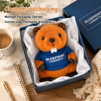 Usine de jouets en peluche : Castor en peluche personnalisé, OEM ODM, animaux en peluche doux de dessin animé, mascotte d'entreprise personnalisée en peluche