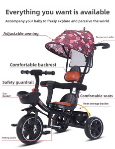Triciclo para Niños, <span class=keywords><strong>Bicicleta</strong></span> para Bebés de 1 a 3 Años, Marco de Metal, Triciclo de Acero de 3 Ruedas para Bebés de <span class=keywords><strong>18</strong></span> <span class=keywords><strong>Meses</strong></span> - Product Image 6