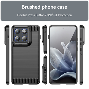 Coque pour Motorola Edge 70, design professionnel simple, texture fibre de carbone, lignes brossées, coque de téléphone portable souple en TPU pour Motorola X70 Air - Product Image 2