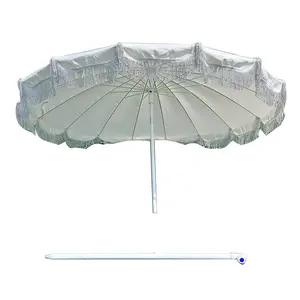 High End 2m Decorative Sun Shades Scenic Spot Resort Beach Garden Rotation Umbrella With Fringles