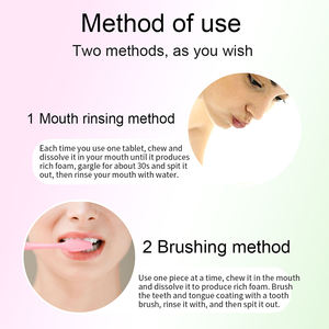 Portable Voyage Taille <span class=keywords><strong>À</strong></span> <span class=keywords><strong>Croquer</strong></span> <span class=keywords><strong>Dentifrice</strong></span> Comprimés Hôtel Invités Blanchiment Des Dents Probiotiques Solide <span class=keywords><strong>Dentifrice</strong></span> Suppléments - Product Image 5