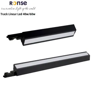 RONSE Linear Led Rail Track Light Design 2 3 4 Wire 3000K Ceiling Rail Track Lighting 45w Led Track Linear Lights