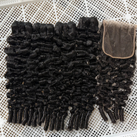 Luxuriöse, kutikula-ausgerichtete 100 % unbehandelte vietnamesische Echthaar-Bündel, Kinky Curly, doppelt gezogen, dicke Rohhaar-Extensions