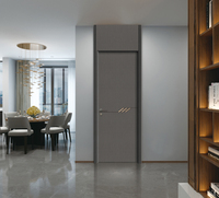 Porte en bois moderne authentique, neuve, avec finition en cristal de carbone, imperméable, couleur assortie, ouverture latérale, pour salon et chambre à coucher