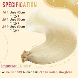 ผมต่อแบบ I-Tip และ Nano Ring คุณภาพสูง ปี 2026 ผมแท้ Remy จากยุโรป แบบ Super Double Drawn  พร้อมเคราติน  ปลายผมหนาและแข็งแรง - Product Image 1