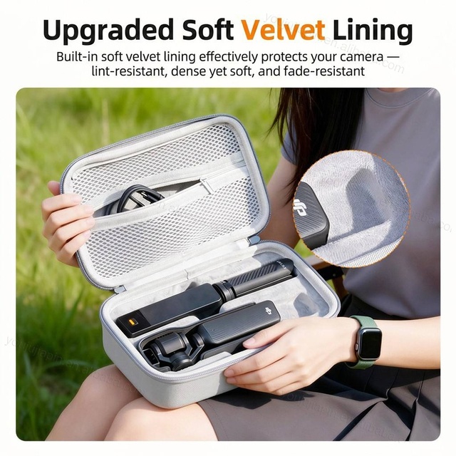DJI Osmo Pocket 3 Hard Case PU EVA Shockproof Velvet Partitioned Storage 220g Zipper Handle Travel Bag in Stock