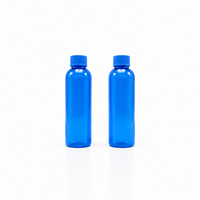 Botellas de Plástico PET Transparentes de 200 ml para Jugo, con Tapas de Rosca Blancas, para Envasado de Bebidas, Recargables, Libres de BPA