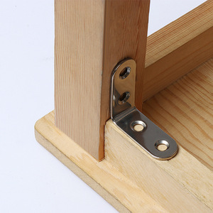 JINNATE Stainless Steel Corner Bracket 90 Degree L Shape Support For Table Chair Shelf Connector Durable Metal Bracket - Product Image 3