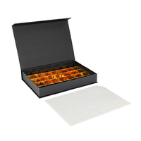 Boîte d'emballage de chocolat de luxe personnalisée en gros avec ruban, boîte cadeau pour chocolat