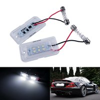 2 pièces CANbus sans erreur LED blanc numéro feux de plaque d'immatriculation pour Mercedes Benz W203 C209 A209 R230 R199