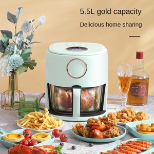 Cross-border Household Modern Air <b>Fryer</b> 5L Capacity Visible <b>Electric</b> <b>Fryer</b> 110V US Europe Korea UK Manual Control 1200W - Product Image 3
